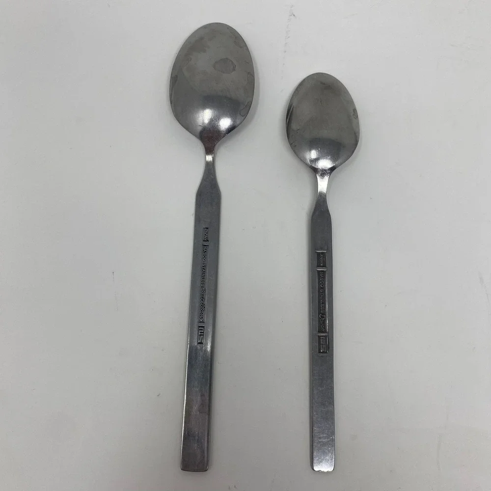 Vtg Nasco Stainless Davao flatware Rose Floral Stainless Steel Japan
